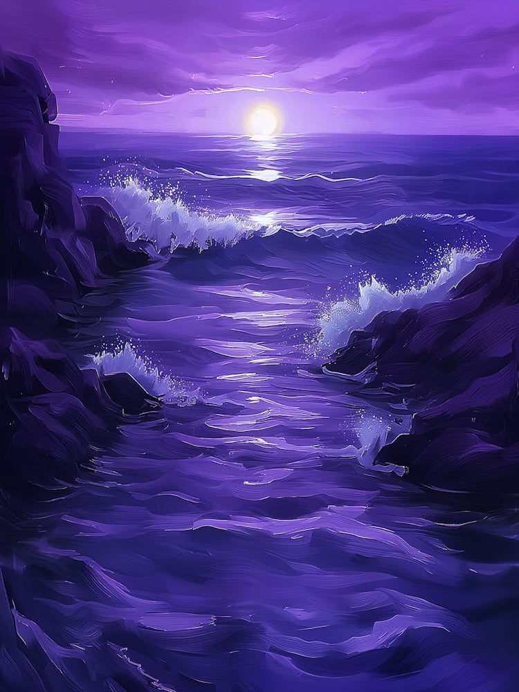 Moonlight Over The Ocean