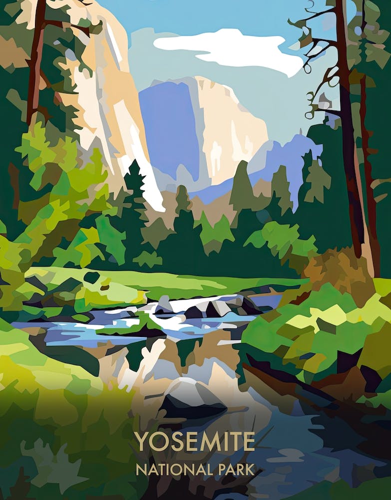 Yosemite National Park Travel Poster Matisse Style 7