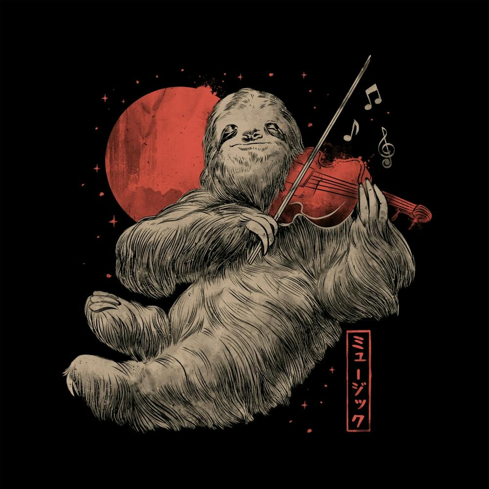 Calm Song Cute Sloth Violin 1