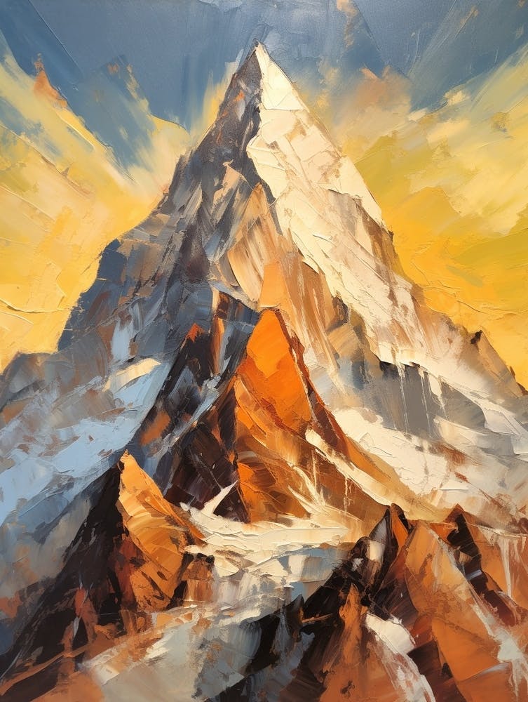 Masherbrum Pakistan 1 Mountain Painting