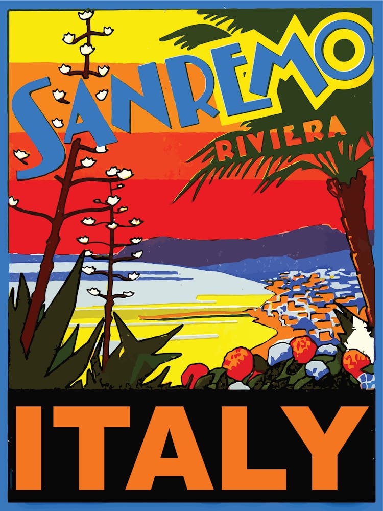 Küste von Sanremo, Italien