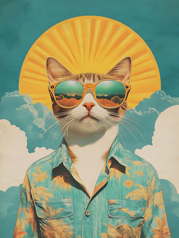 Vintage Retro Poster Cool Cat 4