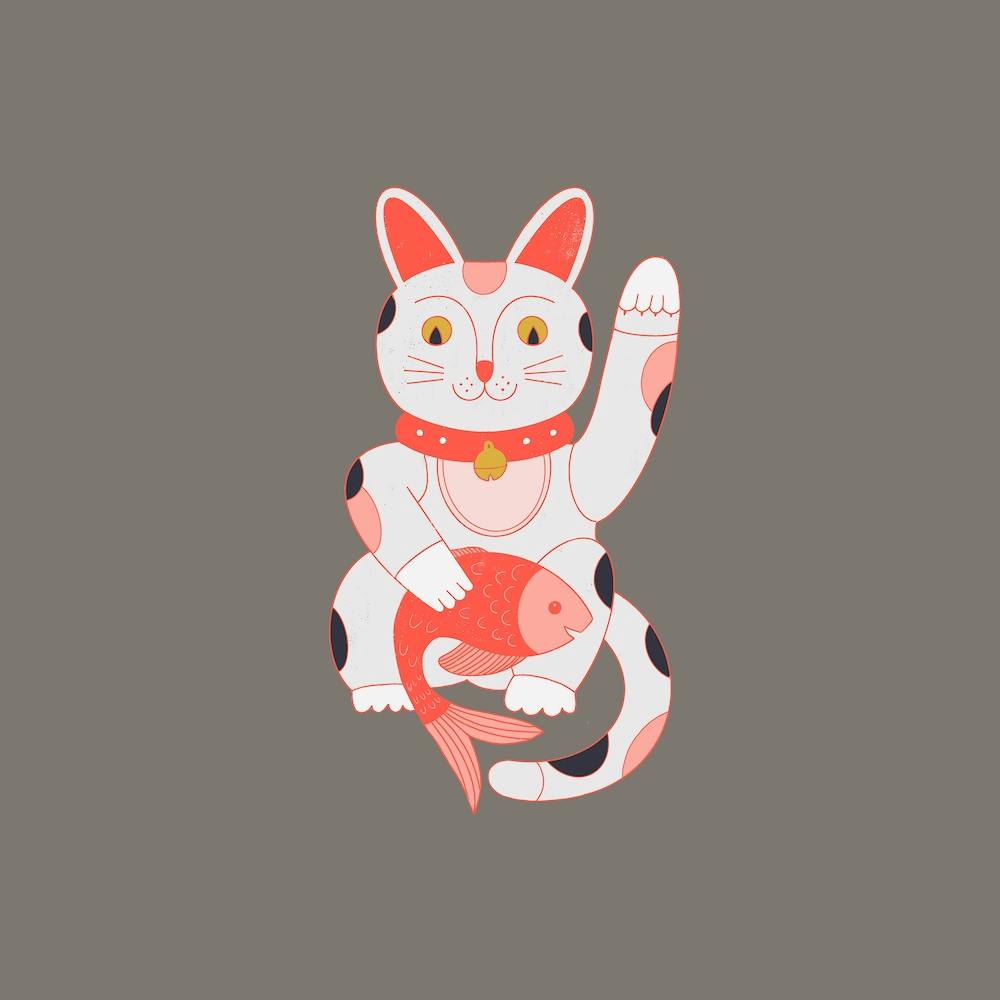Lucky Cat Square