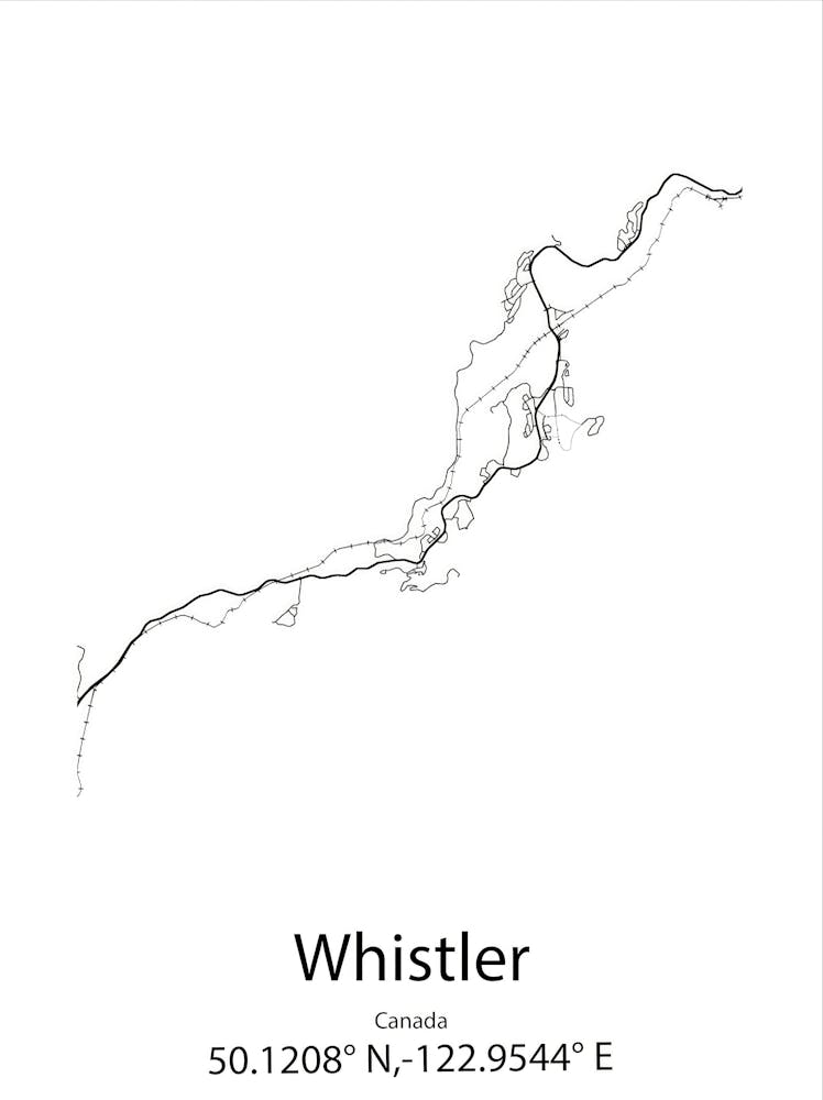 Whistler,Canada Minimalist Map