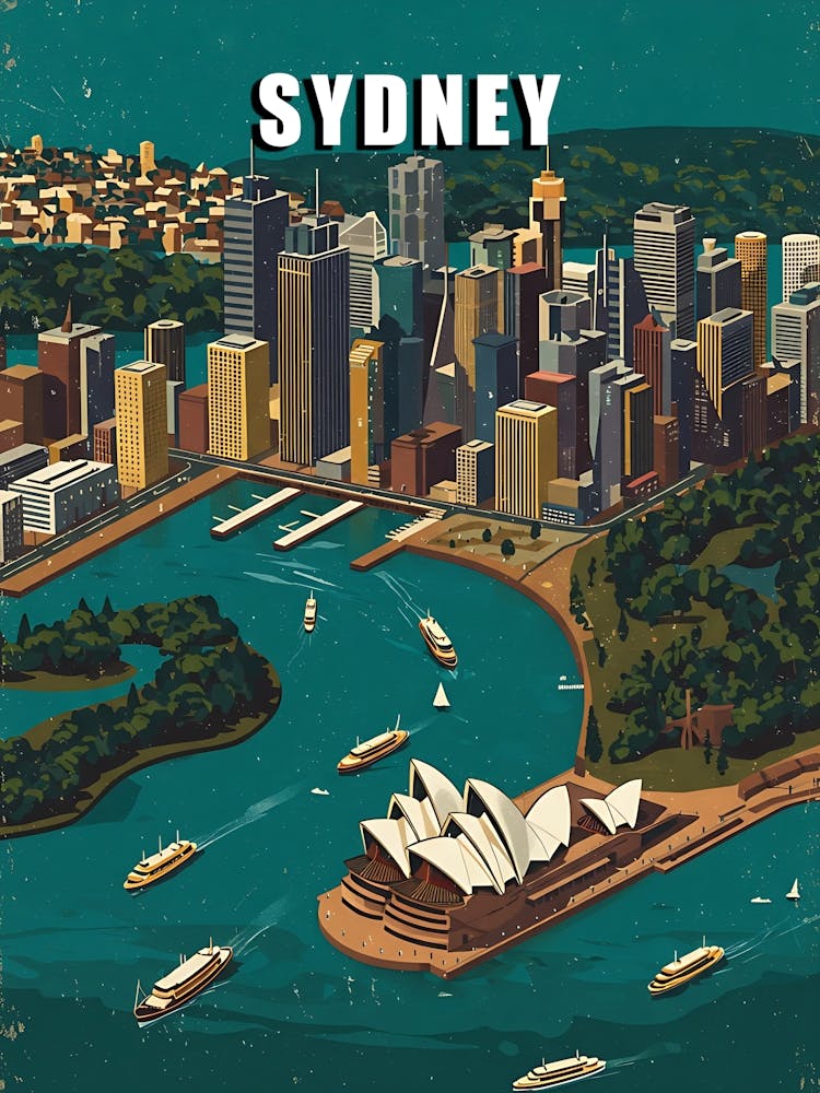 Sydney Vintage Travel Poster 46
