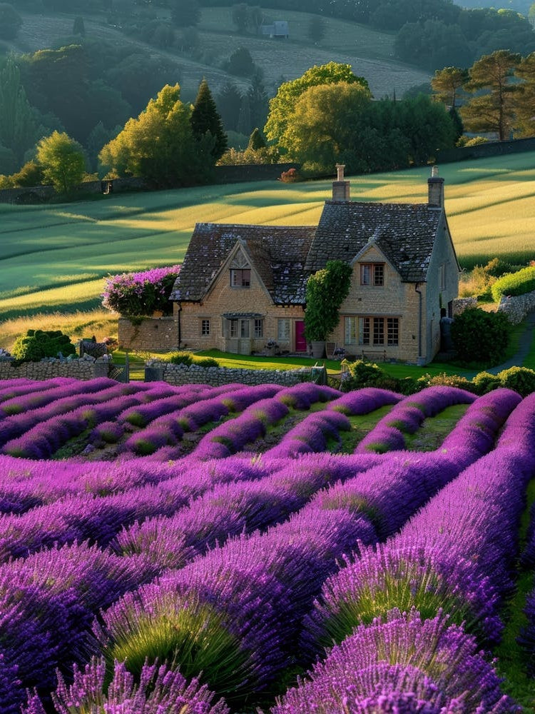 Lavender Fields In The Cotswolds