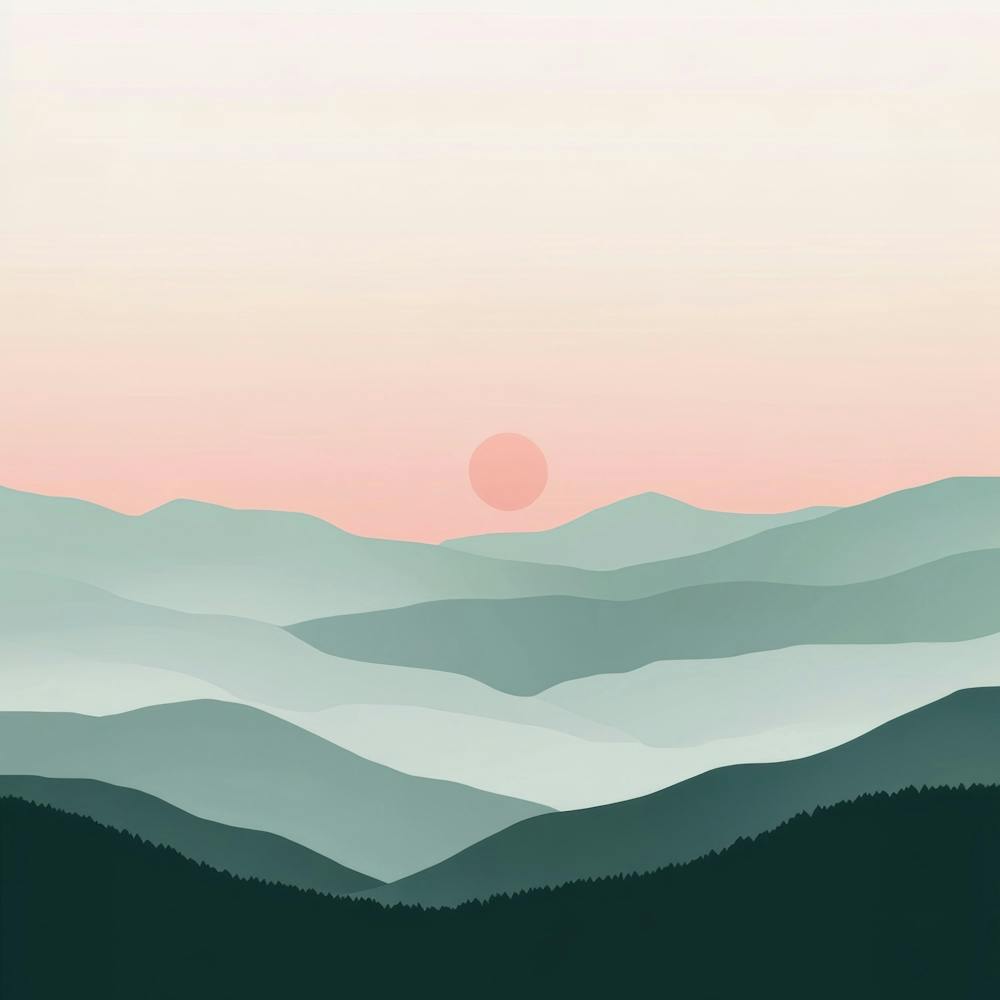 Sonnenuntergang in den Bergen 16