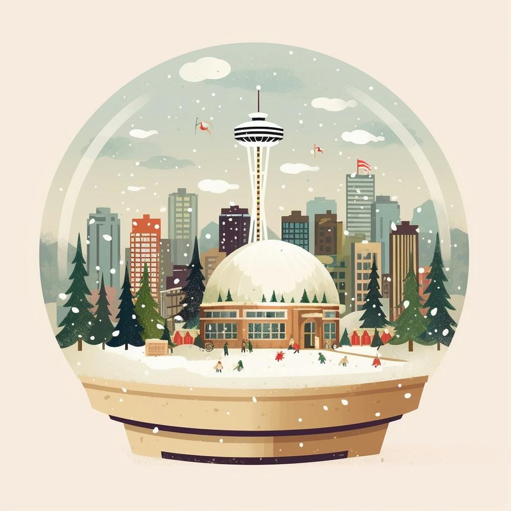Vancouver Canada 2 Snowglobe