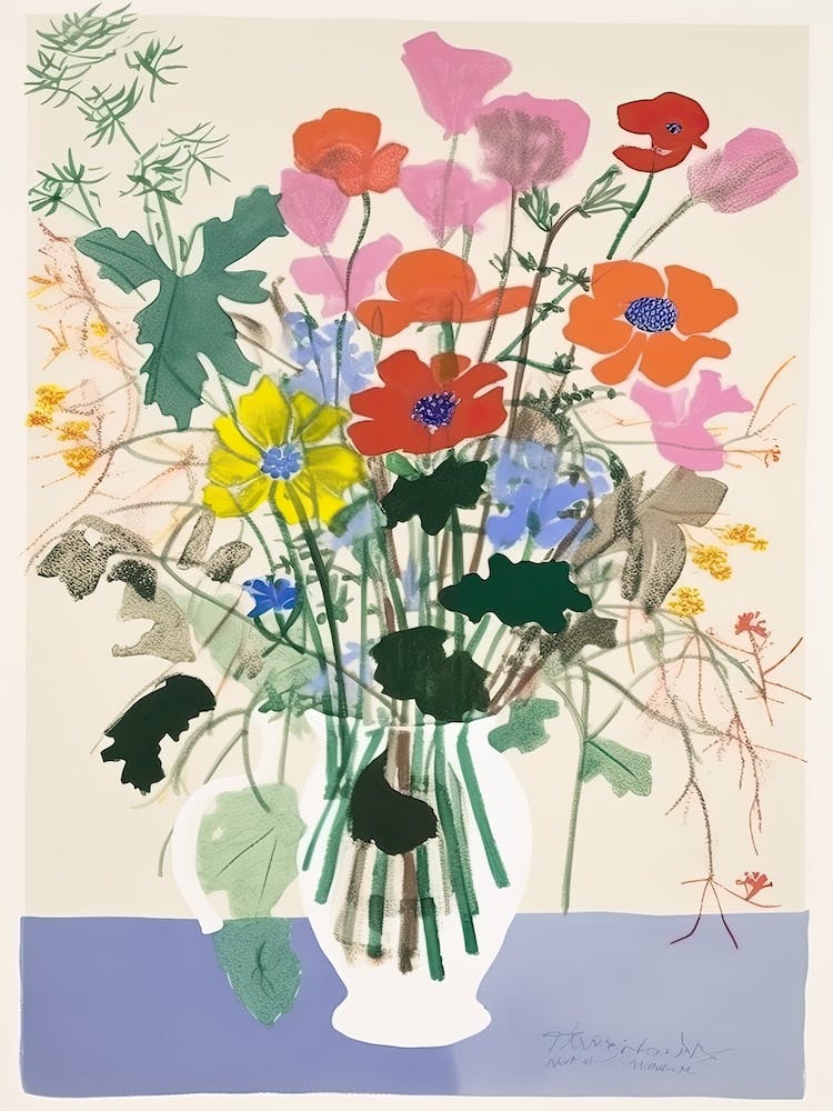 Wildblumenstrauß Blumenillustration 8