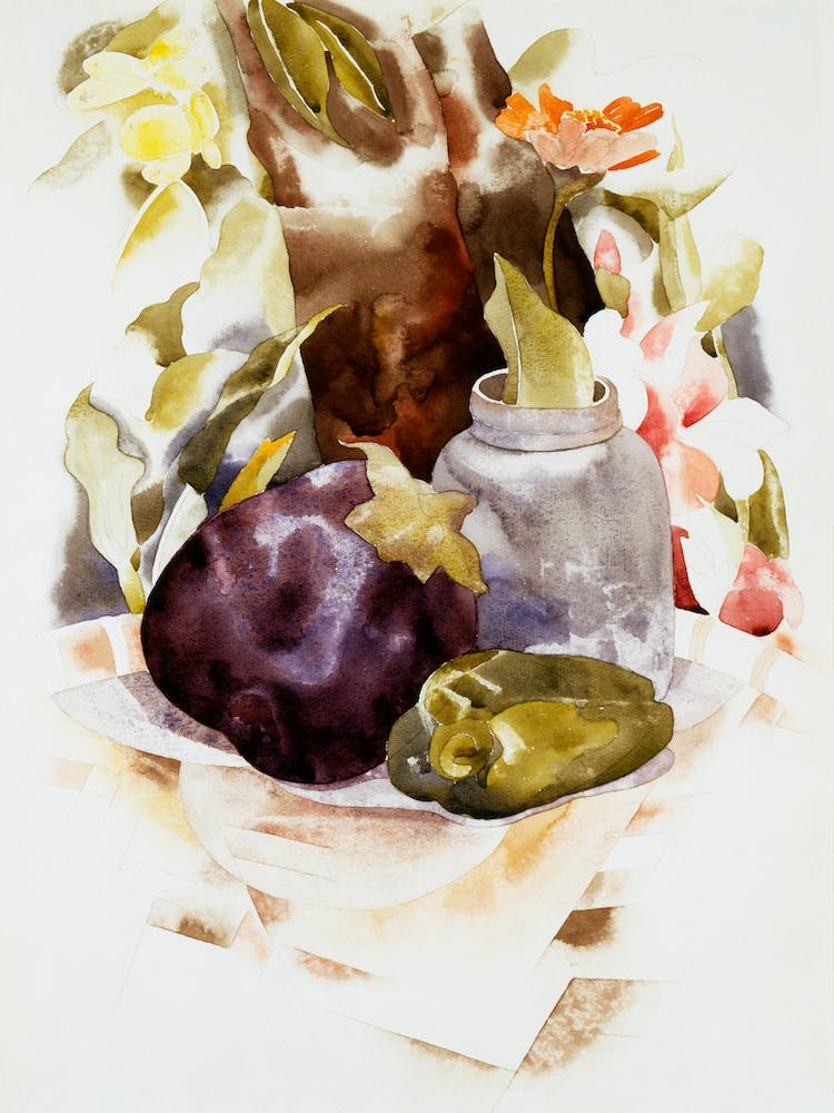  Eggplant And Green Pepper, Charles Demuth