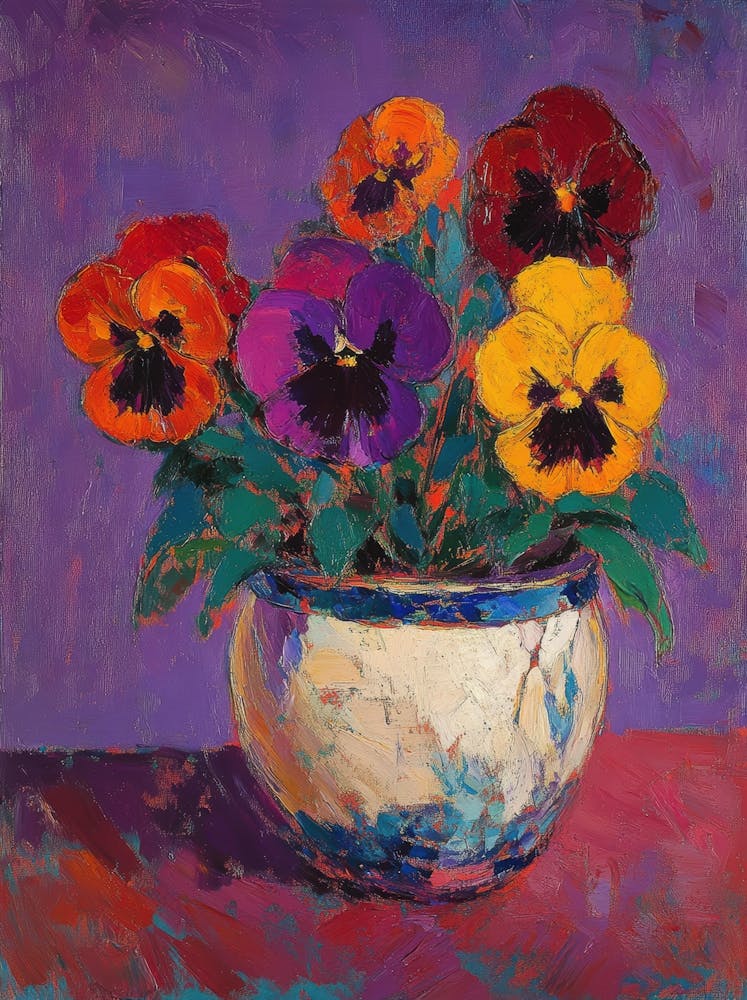 Pansies In A Vase 3