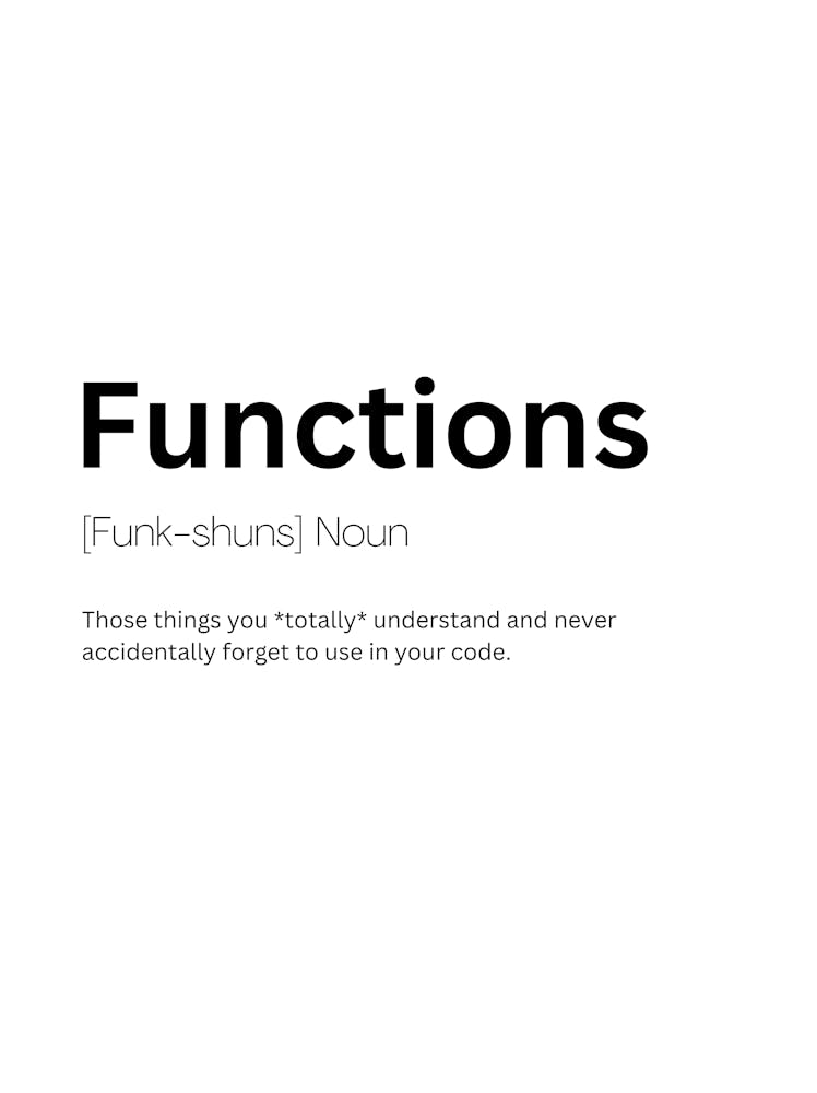 Functions Definition Meaning 1
