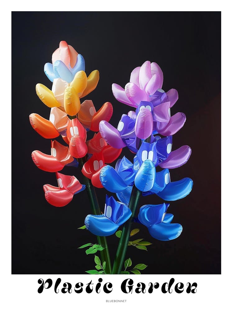 Bright Inflatable Flowers Poster Bluebonnet 4