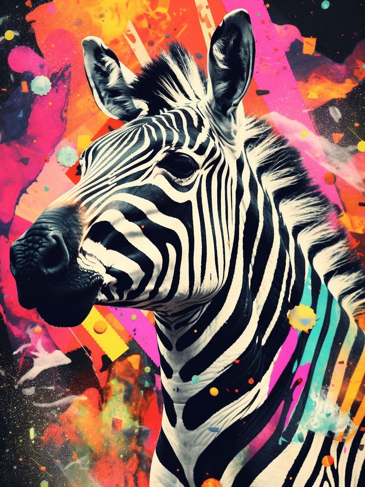 Paint Splash Zebra 1