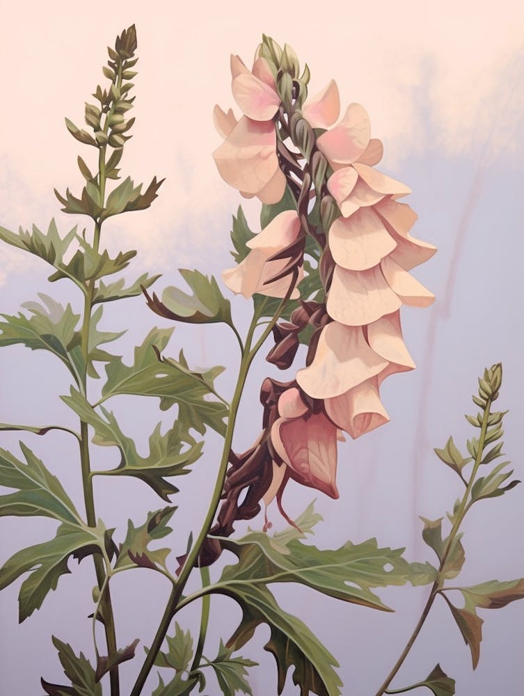 Floral Illustration Aconitum 3