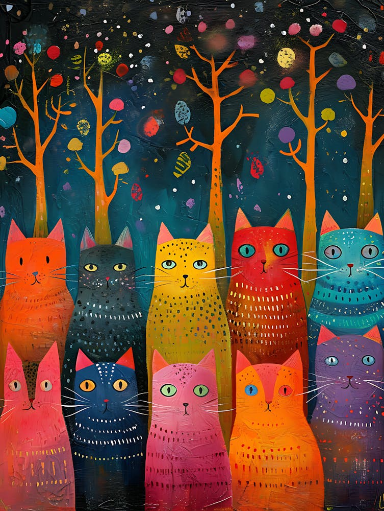 Cats In The Forest