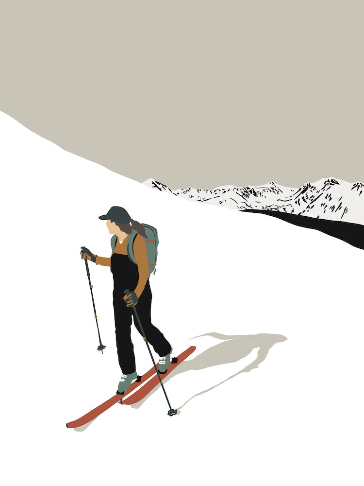 Fy Coitcreative Ski Touring Woman In The Mountains