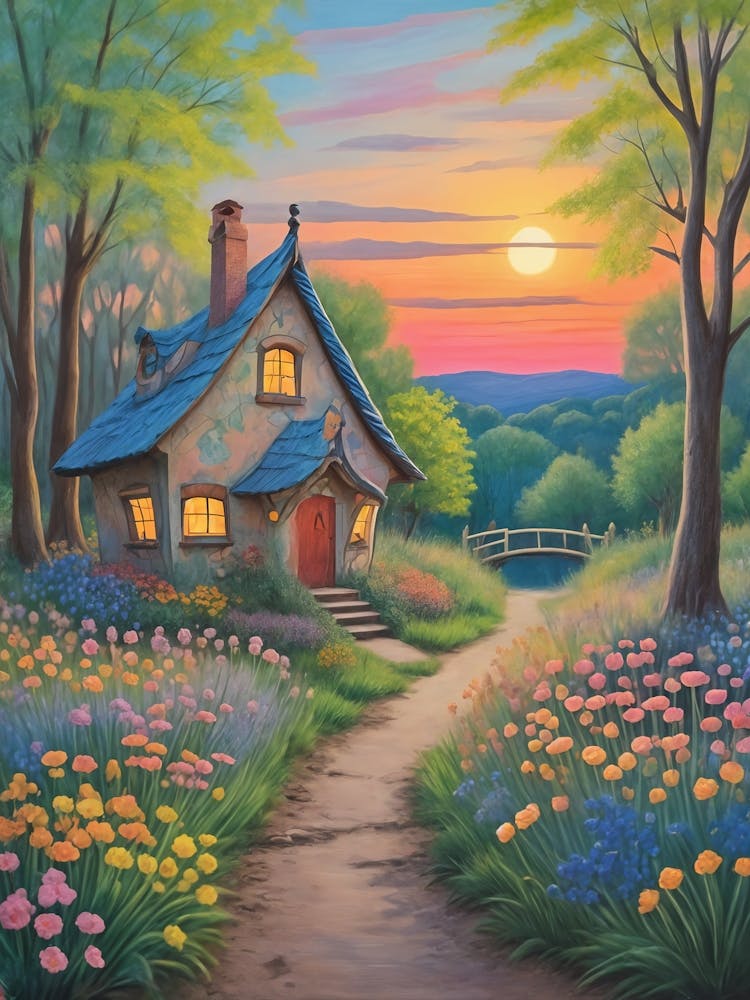 Cottage At Sunset no2