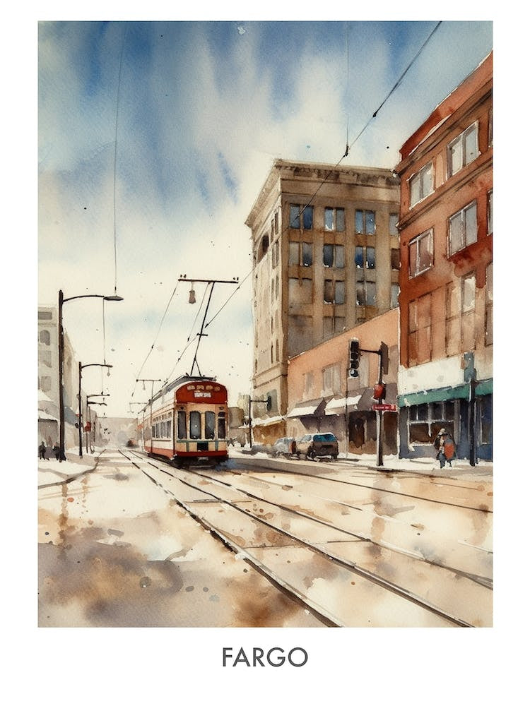 Fargo Watercolor 2travel Poster