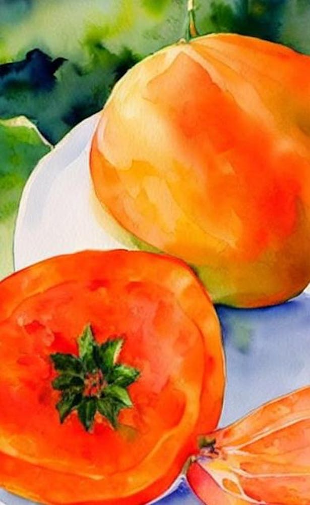 Papaya Italian Watercolour fruit