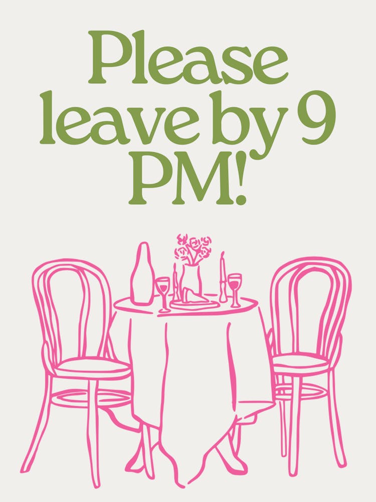 Please leave by 9 p.m! Trendy Vintage