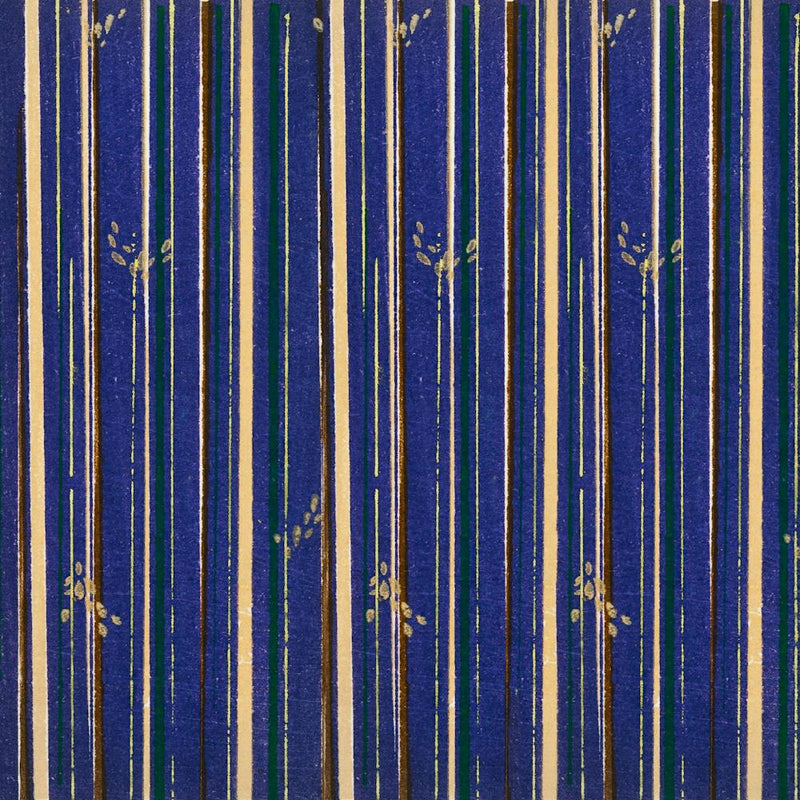 Vintage Ukiyo-e Woodblock Print Of Japanese Textile, Shima Shima, Furuya Korin (77)