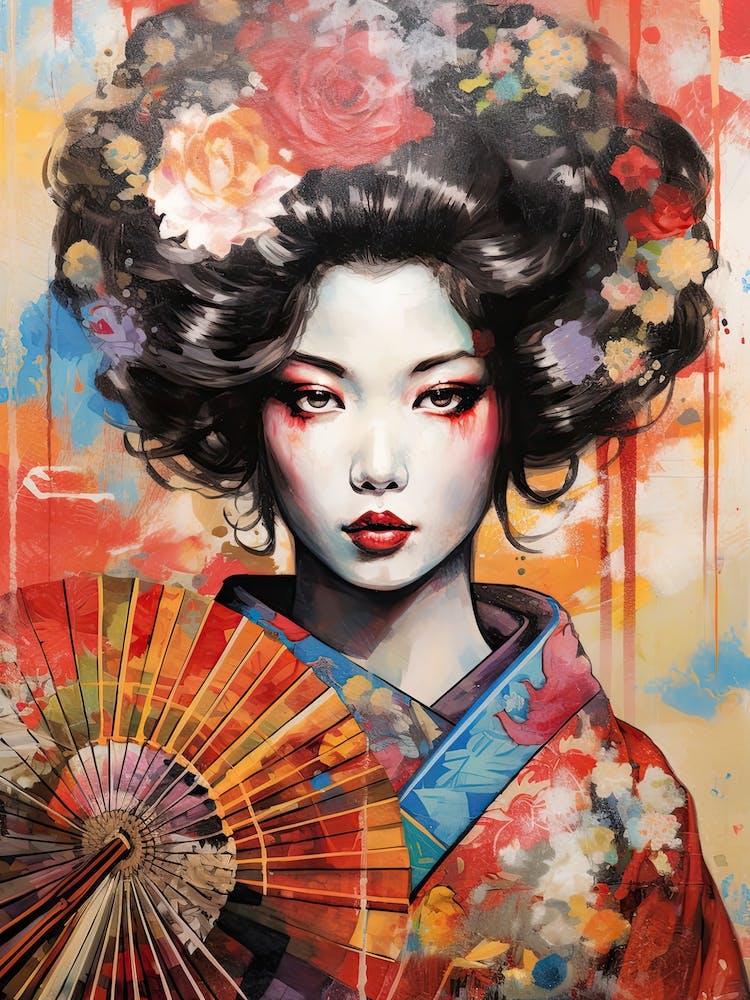 Grafitti Of A Geisha Street Art 7