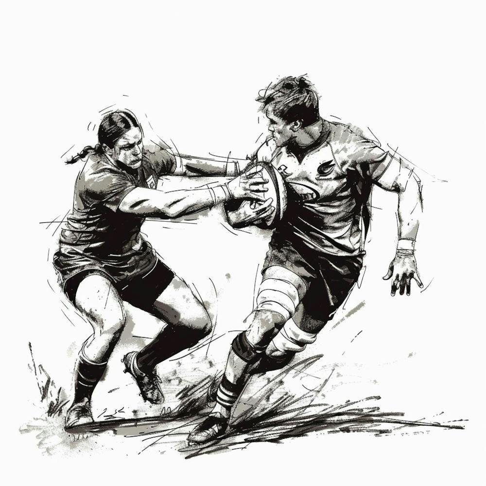 Rugby Players In Action 10