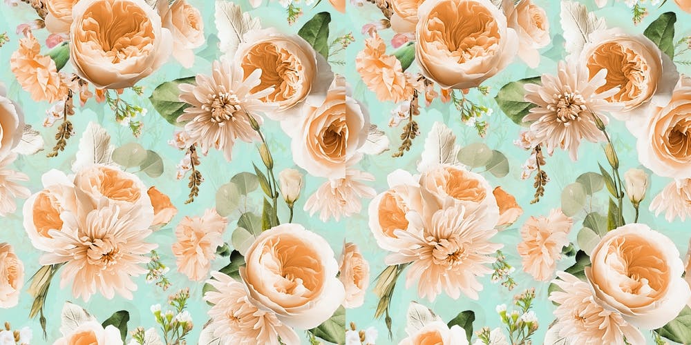 Peach Sepia Summer Roses