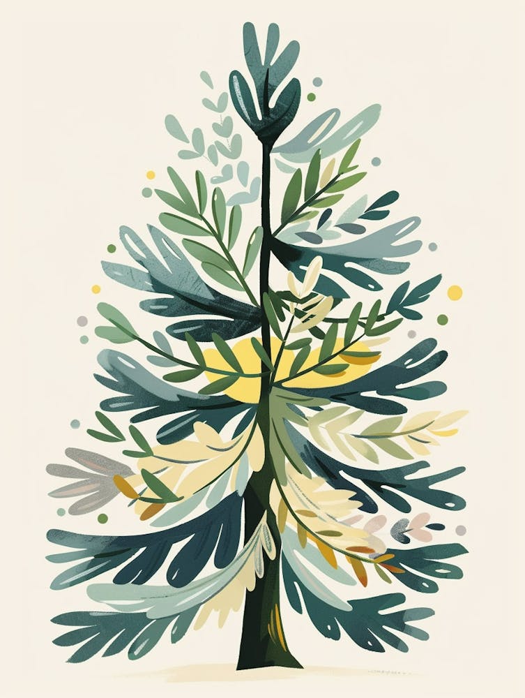 Douglas Fir Tree Illustration Flat 4