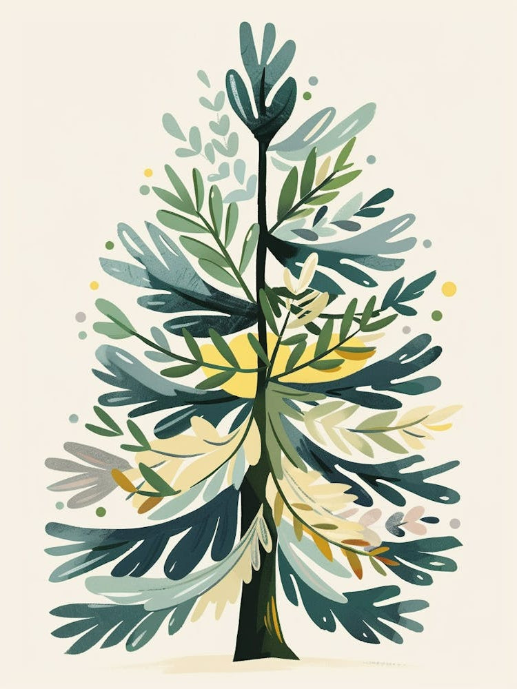 Douglas Fir Tree Illustration Flat 4