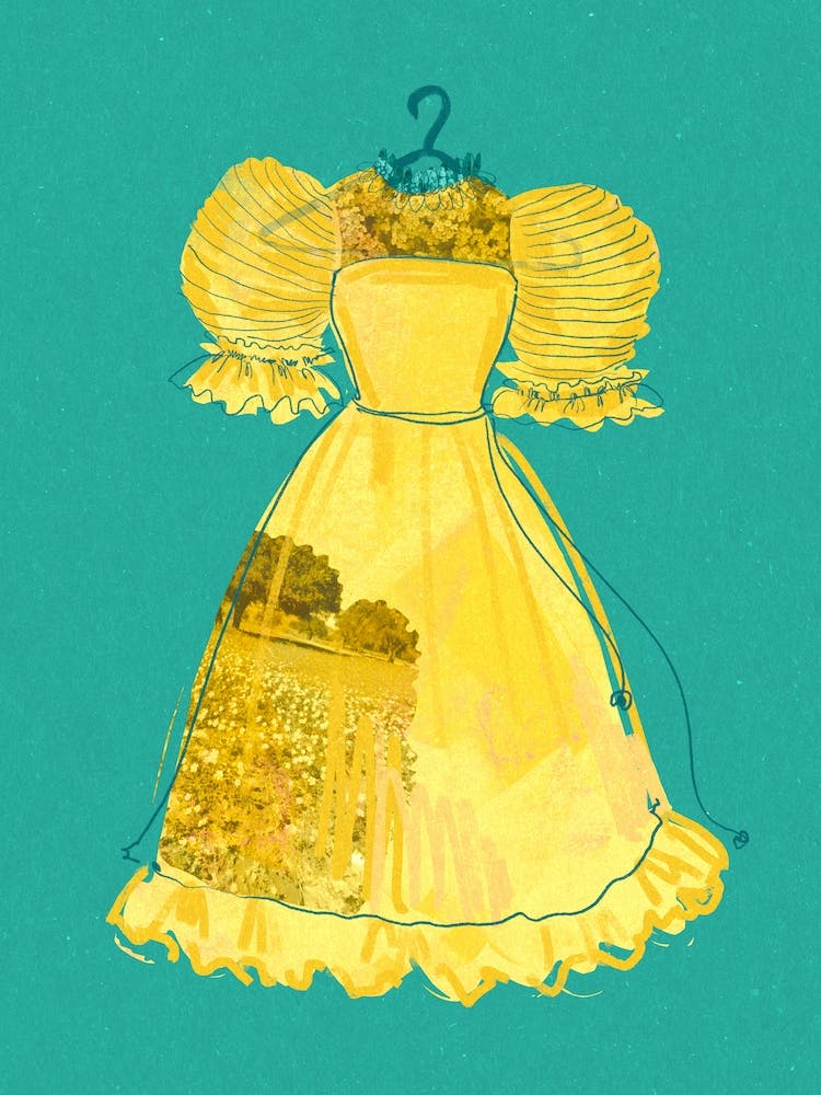 Vintage Yellow Dress
