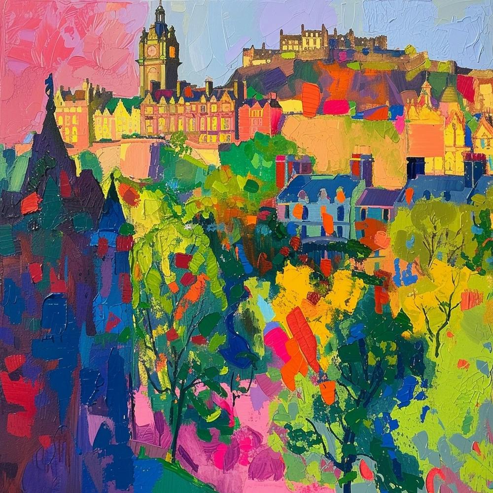 Abstract Park Collection Princes Street Gardens Edinburgh Scotland 1