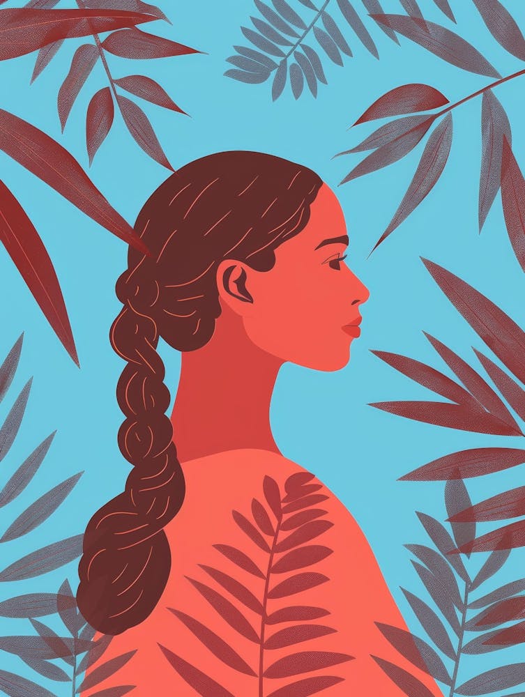 Portrait Of A Woman With A Braid
