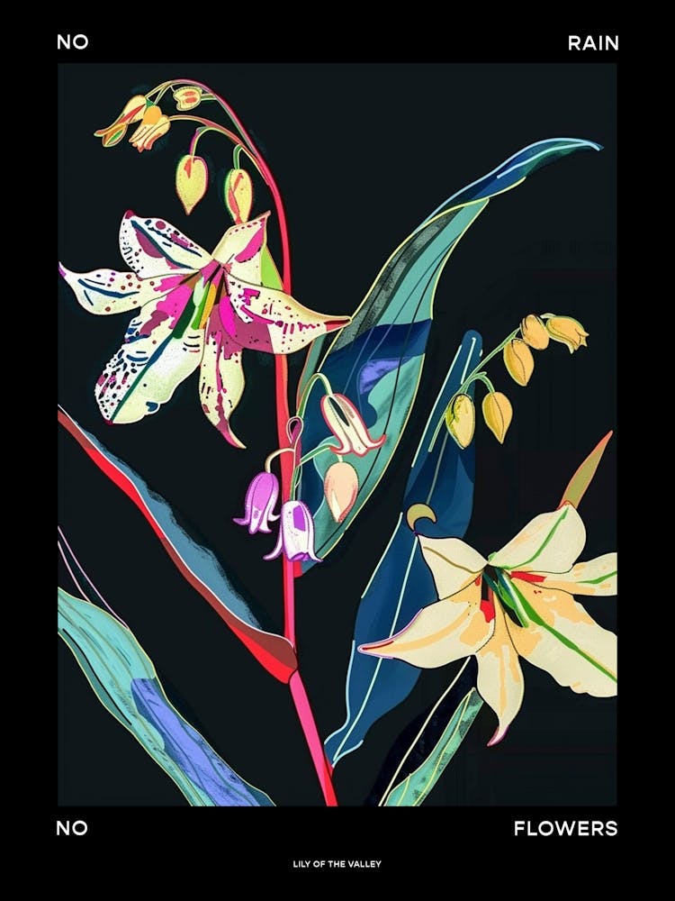 No Rain No Flowers Poster Lily Of The Valley 1