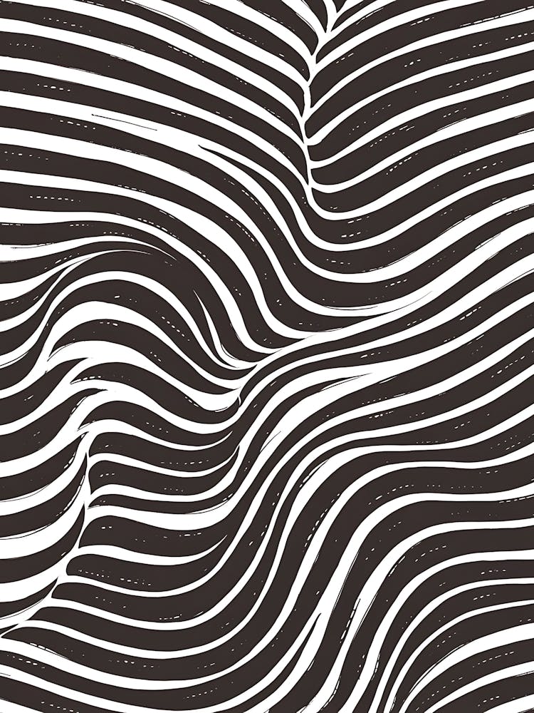 Abstract Black And White Striped Pattern