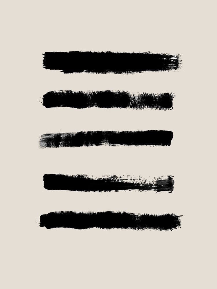 Brush Strokes Black Line Neutral Soft Color