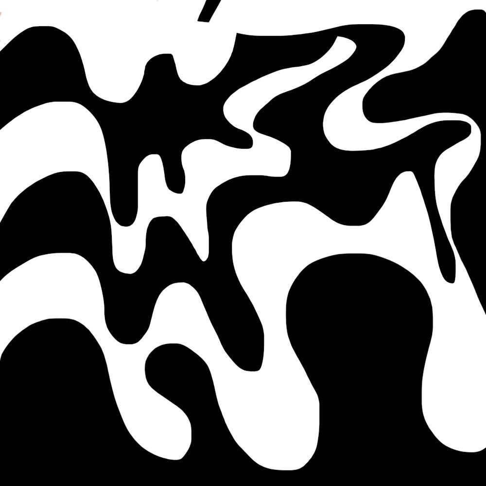 Retro Black And White Swirl