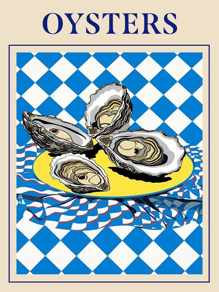 Oysters Seafood Poster