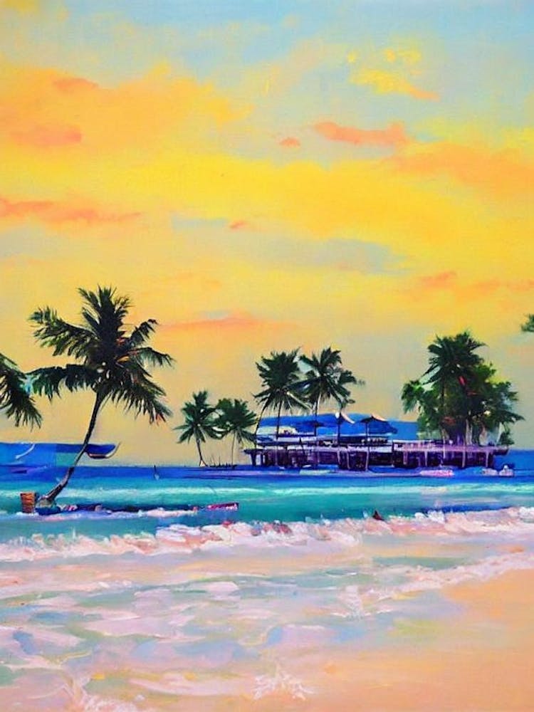 Palawan Beach, Sentosa Island, Singapore Bright Abstract