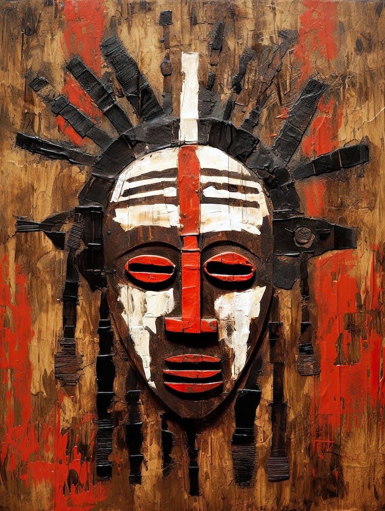 African tribe warrior