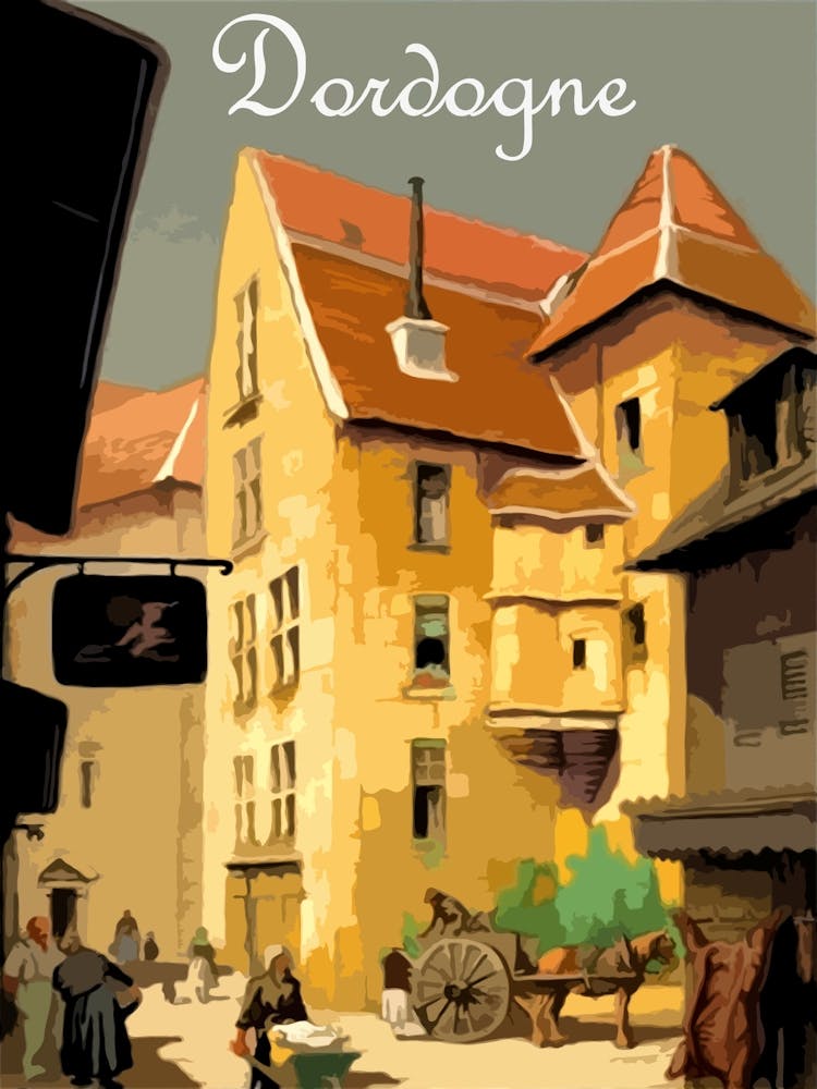 Dordogne, France, Travel Poster