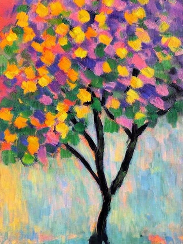 Black Locust tree Abstract Block Colour