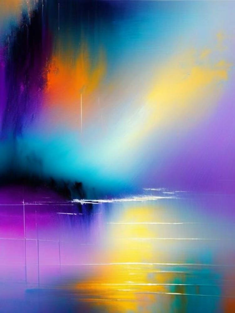 Paysage Aquatique Brumeux - Abstrait Lumineux 2