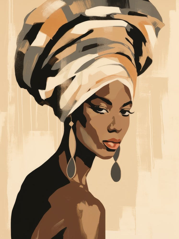 African Woman In A Turban 1