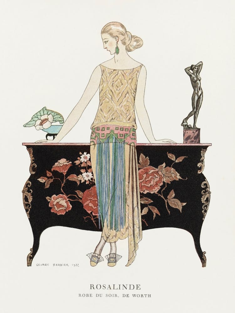 Rosalinde Robe Du Soir (1922), George Barbier