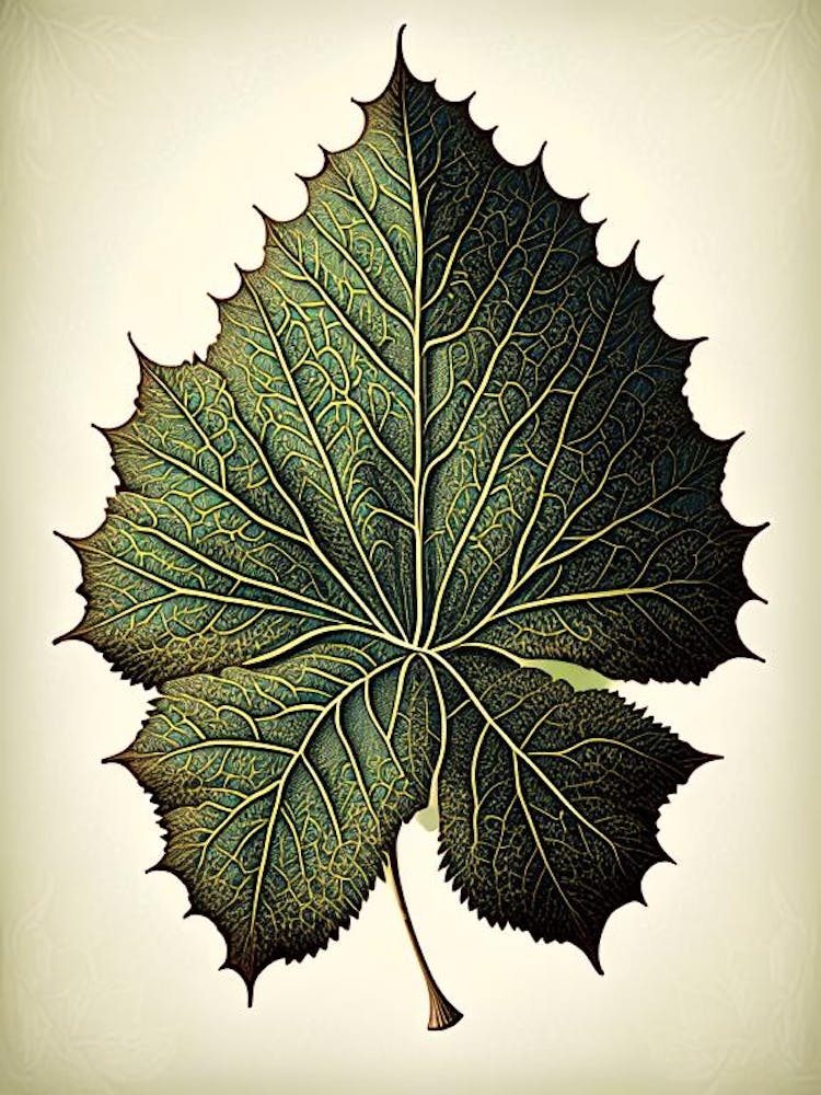 Sycamore Leaf Vintage Botanical 5