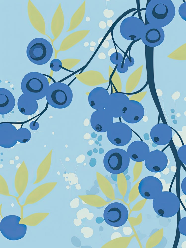 Blueberries Illustration 1
