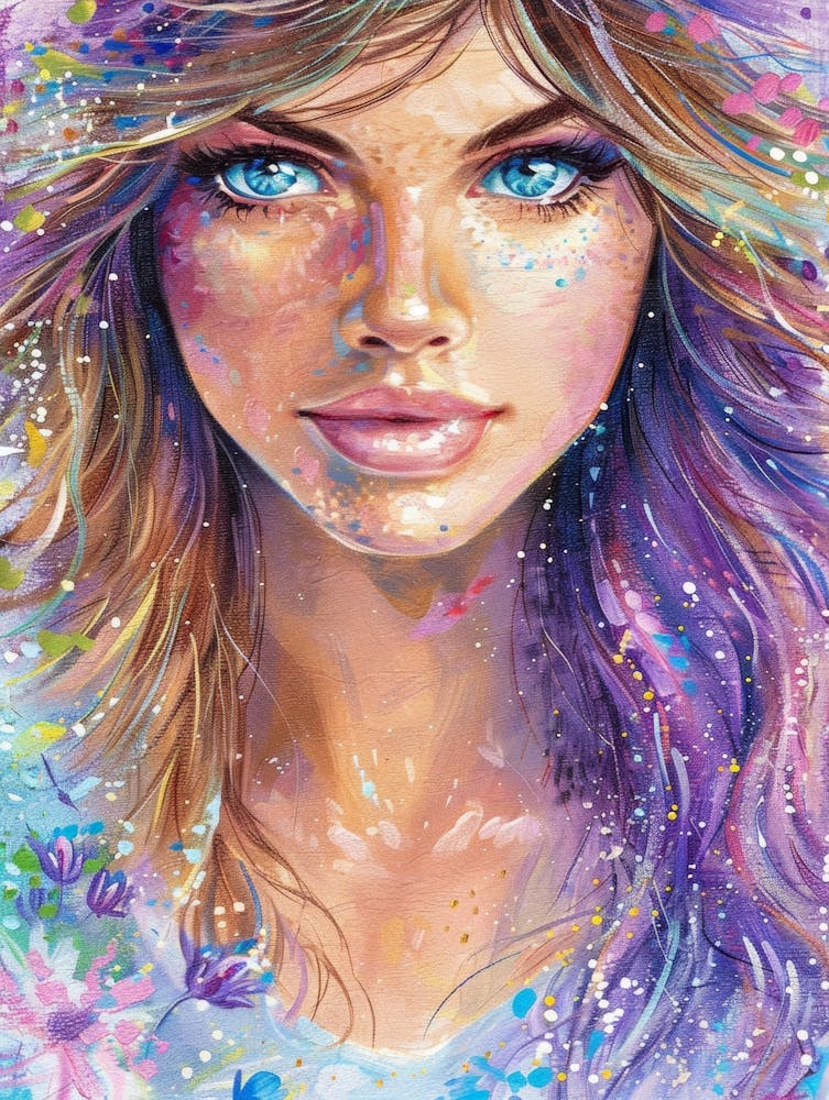 Girl With Flowers 6