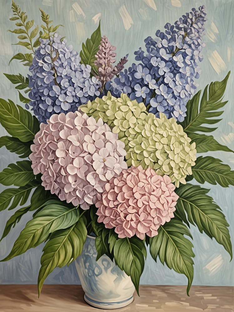 Hydrangeas In A Vase